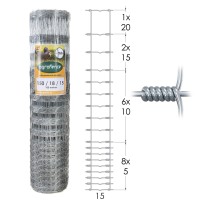 Malla Anudada Agrofence
 Height. (cm)-150 No. of horizontal wires-18 Distance between vertical wires (cm)-15 Roll length-100 m Game-No