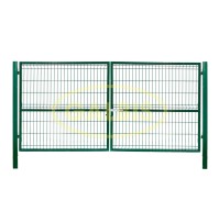 Cancela de Panel Rígido Plegado
 Acabamento -Lacado Verde RAL 6005 Com placa base-Sim Dimensões-1x1 m
