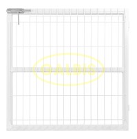 Cancela de Panel Rígido Plegado
 Com placa base-Não Acabamento -Lacado Branco RAL 9010 Dimensões-1x1 m