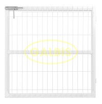 Cancela de Panel Rígido Plegado
 Con Placa Base-No Acabado-Lacado Blanco RAL 9010 Medida-1x1 m