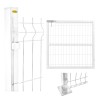 Kit Vallado Mallazo Plegado Altura 1m con Placa Base para Piscina 10x6m Lacado Blanco