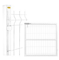 Kit Vallado Mallazo Plegado Altura 1m para Piscina 10x6m Lacado Blanco