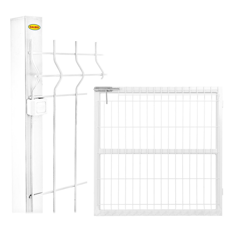 Kit Vallado Mallazo Plegado Altura 1m para Piscina 10x6m Lacado Blanco