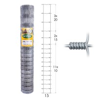 Malla Anudada Agrofence Galvanized
 Height. (cm)-200 No. of horizontal wires-17 Distance between vertical wires (cm)-15 Roll length-100 m Game-No