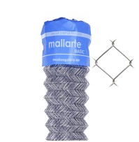 Malha de torção simples galvanizada Mallarte
 Diâmetro-1,90mm Altura (cm)-150 Comprimento do rolo-25m Dimensão da malha-50 cm