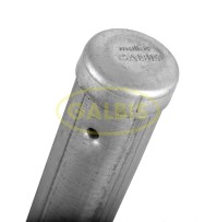 Intermediário galvanizado Postagens
 Diâmetro-48 mm Acabamento -Não revestido Com viseira-Não Com placa base-Não Espessura-1,2 mm Altura (cm)-1,90 m