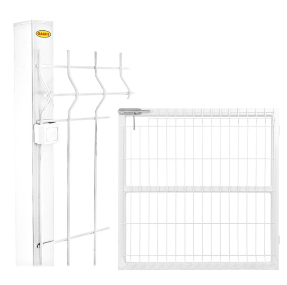 Kit Vallado Mallazo Plegado Altura 1m para Piscina 10x6m Branco lacado