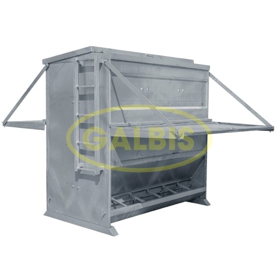 High Capacity Galvanized Double Pig Hopper