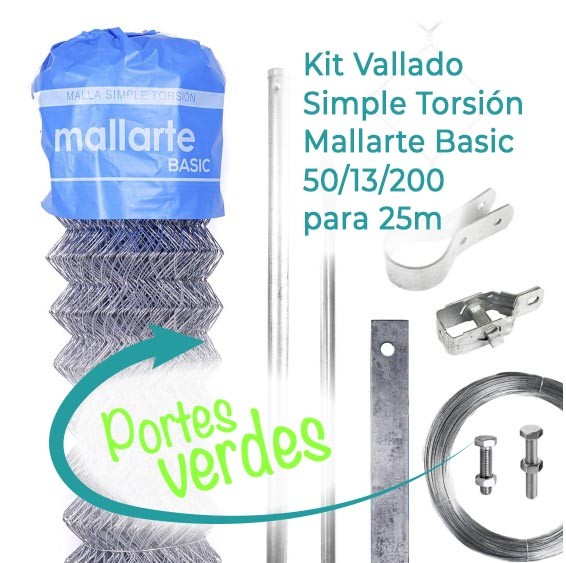 Kit Vallado Torção simples Mallarte Básico 50/13/200 para 25m